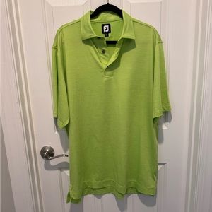 Mens FootJoy Green Golf Polo Size L